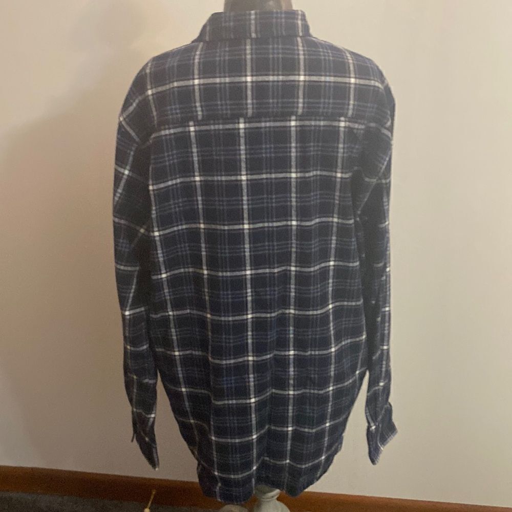 Original Weatherproof Admiral button-down blue, white plaid shirt, size XLarge - Picture 2 of 3